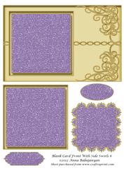 Blank Card Front with Side Swirls 6