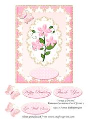 Sweet Flowers Various Occasions Card Front 1
