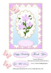 Sweet Flowers Various Occasions Card Front 2