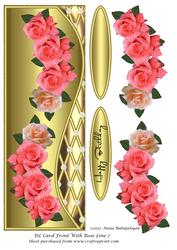 Dl Card Front with Rose Line 7