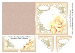 Tender Rose Folded Card with Quadro Stacker Layers 3