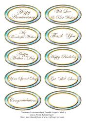Various Occasions Oval Double Layer Labels 4