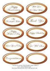 Various Occasions Oval Double Layer Labels 6