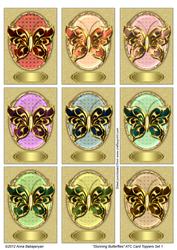 Stunning Butterflies Atc Card Toppers Set 1