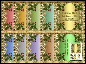 Christmas Blank 6x6 Toppers Kit