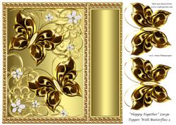 Happy Together Large Topper with Butterflies 3