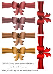 Metallic Bow Ribbons Embellishments 2