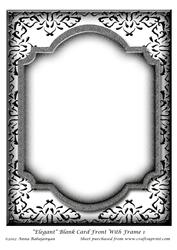 Elegant Blank Card Front with Frame 1