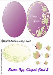 Easter Egg Shaped Card 2