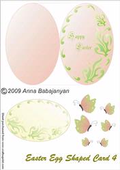 Easter Egg Shaped Card 4