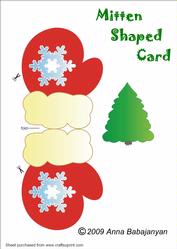 Mitten Shaped Card