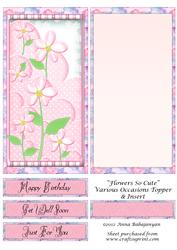 Flowers So Cute Various Occasions Topper & Insert