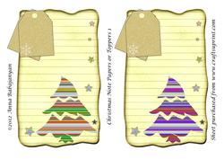 Christmas Note Papers or Toppers 1
