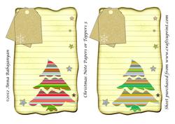 Christmas Note Papers or Toppers 3