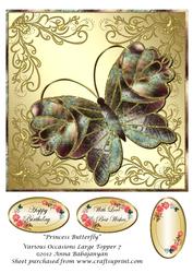 Princess Butterfly Various Occasions Large Topper 7