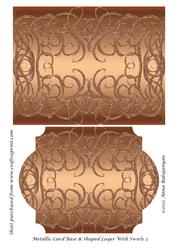 Metallic Card Base & Shaped Layer with Swirls 3