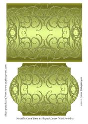 Metallic Card Base & Shaped Layer with Swirls 5