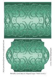 Metallic Card Base & Shaped Layer with Swirls 7