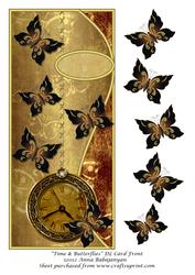 Time & Butterflies Dl Card Front