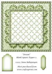 Dream Blank Square Topper 5