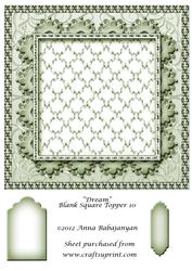 Dream Blank Square Topper 10