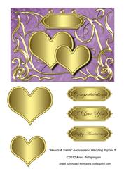 Hearts & Swirls Anniversary/ Wedding Topper 5