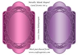 Metallic Blank Shaped Card Fronts Set 4