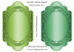 Metallic Blank Shaped Card Fronts Set 7
