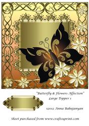 Butterfly & Flowers Affection Large Topper 1