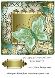 Butterfly & Flowers Affection Large Topper 6