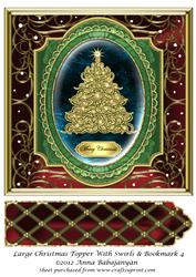 Large Christmas Topper with Swirls & Bookmark 4