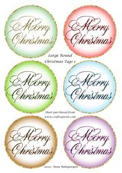 Large Round Christmas Tags 1