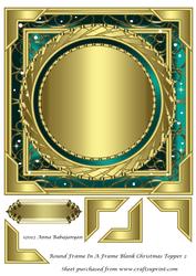 Round Frame in a Frame Blank Christmas Topper 2