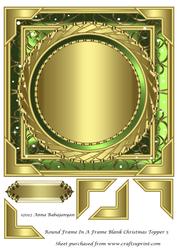Round Frame in a Frame Blank Christmas Topper 5