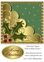 Christmas Topper with Scalloped Layer 1