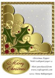 Christmas Topper with Scalloped Layer 12