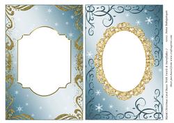 Blank Christmas Card Bases with Swirls & Snowflakes 7