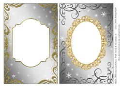 Blank Christmas Card Bases with Swirls & Snowflakes 8