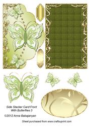 Side Stacker Card Front with Butterflies 3