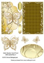 Side Stacker Card Front with Butterflies 4