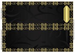 Blank Dl Card Base with Swirls & Border 9