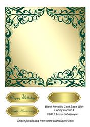 Blank Metallic Card Base with Fancy Border 4
