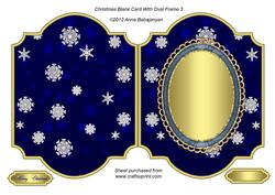 Christmas Blank Card with Oval Frame 3