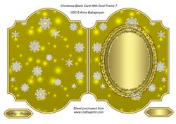 Christmas Blank Card with Oval Frame 7