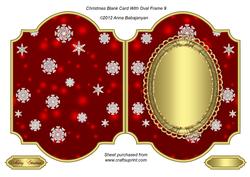 Christmas Blank Card with Oval Frame 9