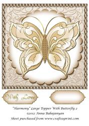 Harmony Large Topper with Butterfly 2