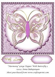 Harmony Large Topper with Butterfly 3