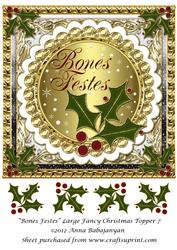 Bones Festes Large Fancy Christmas Topper 7