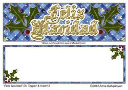 Feliz Navidad Dl Topper & Insert 5
