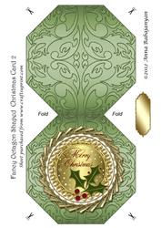 Fancy Octagon Shaped Christmas Card 2